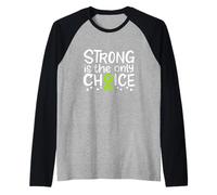 Linfoma no Hodgkin Cancer Survivor Chemo Green Ribbon Camiseta Manga Raglan