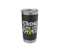 Linfoma no Hodgkin Cancer Survivor Chemo Green Ribbon Vaso térmico de acero inoxidable de doble pared