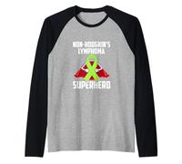 Linfoma no Hodgkin Cinta Verde Guerrero Superhéroe Camiseta Manga Raglan