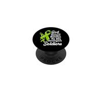 Linfoma no Hodgkin Conciencia Quimioterapia Fe Soldados Dios PopSockets PopGrip Adhesivo