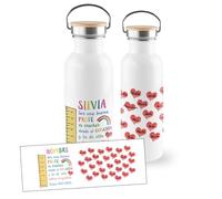 LINFORMAL Botella Personalizada Profesora 750 ml, Regalo Personalizado Profesora Fin de Curso, Detalle de Clase con Nombre y Alumnos para Maestra, Seño o Tutora - Ser buen profe -