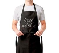 LINFORMAL Delantal Cocina Hombre Divertido | Delantal Barbacoa Hombre con Bolsillo | Delantal Chef Ajustable | Regalo Día del Padre Original | Delantal para Papá BBQ 65cm x 90cm