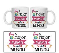LINFORMAL - Taza "Eres la mejor mamá del mundo" - Regalo Original para el Día de la Madre o Aniversarios - Productos de Alta Calidad - 325 ml
