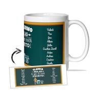 LINFORMAL Taza Personalizada Profesora 350 ml, Regalo Fin de Curso para Profesora Infantil, Maestra, Seño o Tutora, Detalle de Clase con Nombre profesores y Alumnos - molas lo que no esta escrito -