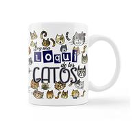 LINFORMAL TAZA PERSONALIZADA | SOY UNA LOQUI DE LOS GATOS | TAZAS ORIGINALES PARA REGALAR DE CÉRAMICA DE 350ML | AMANTE DEL MUNDO GATO