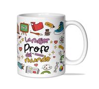 LINFORMAL Taza Profesora Fin de Curso 350 ml | Regalo originales para profesores, Detalle para Maestra, Seño o Tutor/a, Regalos para profesoras | la mejor profe del mundo