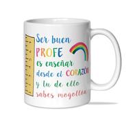 LINFORMAL Taza Profesora Fin de Curso 350 ml | Regalos para profesoras Originales | Detalle para Maestra | Seño o Tutor/a | Regalo Agradecimiento Profesores | Ser buen profe |