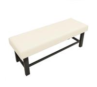 LinFortune Funda de cojín para banco, rectangular, para comedor, piano, elástica, a prueba de polvo, extraíble, 140 - 160 cm, color beige