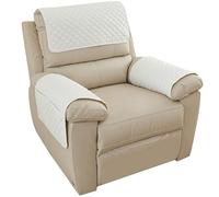 LinFortune Funda para Reposabrazos de Sofá de Sillón Reclinable de 1 2 O 3 Plazas Funda Antideslizante para Reposacabezas Protector de Muebles para Sofá Reclinable de Cuero (N.° 4 1 Plaza 3 Piezas)