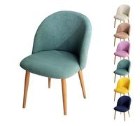 LinFortune Funda para Silla de Comedor con Respaldo Curvo Funda para Silla Redonda A Cuadros Funda Protectora para Silla de Comedor Redonda para Comedor Sala de Estar Hotel Verde 1 Unidad