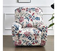 LinFortune Fundas para Sillón Reclinable con Bolsillos Funda Elástica para Sillón Reclinable de 4 Piezas Protector de Sofá para Sala de Estar (Hermosa Rosa)