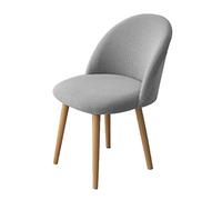 LinFortune Juego de 1 funda elástica para silla de comedor, respaldo curvado, moderno, lavable, sin reposabrazos, para salón, cocina, hotel (gris, 1 pieza)