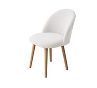 LinFortune Juego de 1 funda elástica para silla de comedor, respaldo curvado, moderno, lavable, sin reposabrazos, para salón, cocina, hotel (blanco, 1 pieza)