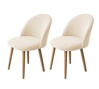 LinFortune - Juego de 2 fundas elásticas para sillas de comedor con respaldo curvo - Fundas modernas para sillas acentuadas lavables - Protector de silla sin apoyabrazos para sala de estar, cocina