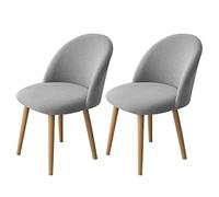 LinFortune - Juego de 2 fundas elásticas para sillas de comedor - Fundas modernas con respaldo curvo - Fundas para sillas de acento - Funda protectora lavable sin apoyabrazos - Para sala de estar