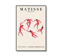 Ling88 Cuadros Decoracion Salon,Henri Matisse Obra De Arte Abstracta The Dance Painting Museum Exposición Poster Wall Art Canvas Print Pictures Decoración Moderna del Hogar,Carteles Art Deco -50X70Cm
