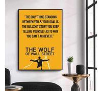Ling88 Cuadros Salon,Póster De Impresiones Modular Abstract Wall Art Canvas Painting,The Wolf Of Wall Street Cita Póster Imágenes Sala De Estar,Carteles Estéticos Para Paredes De Dormitorio -50X70Cm