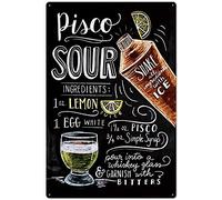 Ling88 Diseño Original Pisco Sign Wall Art Poster Decoración De Pared Signos para Hombre Cueva/Bar Carteles E Impresiones Carteles Estéticos Carteles E Impresiones Vanguardistas - 50X70Cm