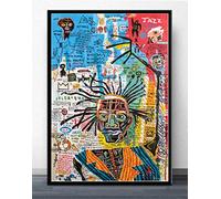 Ling88 Pósteres,Póster E Impresiones, Hot New Jean Michel Graffiti Modern Artist Canvas Painting, Modern Wall Art Picture, Estética para Paredes De Dormitorio, Abstract Poster-4_60X80Cm