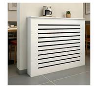 LINGDSWULING Diseño Moderno Listones Y Nido Abeja Mueble Cobertura del Radiador Radiador Lacado Revestimiento Protector Cubreradiador para Sala Estar Muebles(60x60x20cm(24x24x8in))