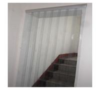 LINGDSWULING Protección contra Salpicaduras Láminas Industrial PVC para Almacenes Fábricas, Supermercados Tiras Puerta Transparente Plástico Fácil Instalación(53.15x114.17in/1.35x2.9m)