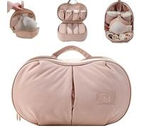 Lingerie Storage Bag Set, Lingerie Bags for Storage, Travel Underwear Organizer Bag, Portable Hanging Toiletry Bag, Perfect for Keeping Underwear Neat and Tidy (Pink,B)