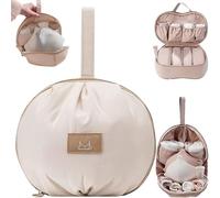 Lingerie Storage Bag Set, Lingerie Bags for Storage, Travel Underwear Organizer Bag, Portable Hanging Toiletry Bag, Perfect for Keeping Underwear Neat and Tidy (White,A)