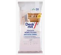 Lingettes nettoyantes humides pour meubles, 24 heures sur 24 - Marque DM Allemagne - Compatible avec denkmit - Feuchte Reinigungstücher für Möbel, 24 St