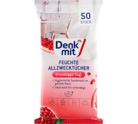 Lingettes Tout-Usage Humides Grenade, 50 Pièces - Marque DM Allemagne - Compatible avec denkmit - Feuchte Allzwecktücher Granatapfel, 50 St