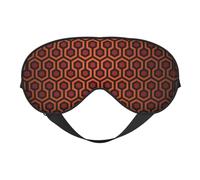 Lingge Print Soft Eye Mask - Sombra elástica nocturna, vendas a prueba de luz para avión, yoga, viajes