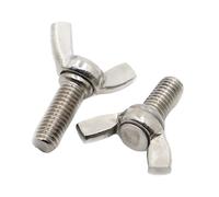 linghai 1-10 Uds M3 M4 M5 M6 M8 M10 * L DIN316 acero inoxidable 304 A2-70 perno de ala tornillo pulgar garra tornillos apriete manual(45mm,M5 5pcs)