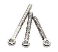linghai 1/2/5 Uds 304 anillo de acero inoxidable enlace ojo pez agujero deslizante tornillo GB798 M6 M8 M10 M12(100mm,M10 1pc)