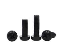linghai 10/20/50 Uds M2 .5 M3 M4 M5 M6 M8 aislamiento de plástico nailon negro Phillips Cross empotrado redondo tornillo cabeza plana(40mm,M8 10pcs)