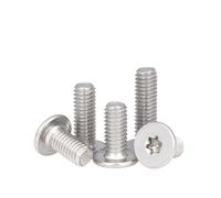 linghai 10 unids/lote M1.6 M2 .5 M3 M4 M5 M6 M8 304 CM de acero inoxidable Torx seis hojas pernos cabeza oblea plana ultrafina y ultrabaja(6mm x10pcs,M6)