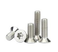 linghai 10 unids/lote tornillo de cabeza avellanada plana Torx seis lóbulos M1.6 M2 .5 M3 M4 M5 M6 M8 304 A2-70 acero inoxidable GB2673(22mm x10pcs,M2.5)