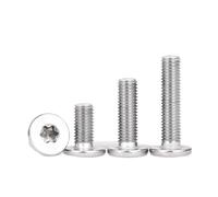 linghai 100 unids/lote 304 Acero inoxidable CM seis lóbulos Torx Ultra delgado súper bajo cabeza de oblea plana tornillo M1.6 M2 .5 M3 M4 M5 M6 M8(5mm x100pcs,M2.5)