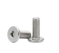 linghai 100 unids/lote pernos de cabeza redonda súper plana ultrafinos M1.6 M2 .5 M3 M4 M5 M6 M8 304 hexagonal acero inoxidable(20mm x100pcs,M6)