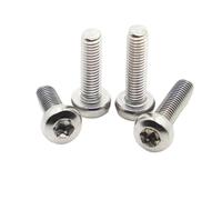 linghai Tornillo de cabeza redonda Torx GB2672 M1.4 .6 M2 .5 M3 M4 M5 M6 M8 tornillo seguridad máquina torx plana acero inoxidable 304 seis lóbulos(8mm,M4 10pcs)