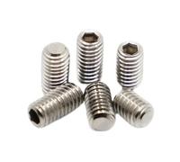 linghai Tornillos de fijación hexagonales acero inoxidable 304, perno prisionero DIN916 M1.6 M2 .5 M3 M4 M5 M6 M8 M10 M12 M16(20mm,M4 10pcs)