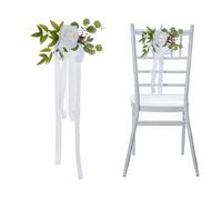 LINGJIA 46 * 27cmDecoración de la Boda de la Silla, el Arco de la Silla, la Decoración de la Iglesia, el Cinturón de la Silla, Adecuado para la Fiesta de del Cumpleaños del Banquete
