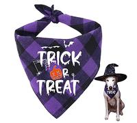 LINGJIONG Bufanda para perros de Halloween | Bandanas ajustables absorbentes de agua para mascotas que brillan en la oscuridad - Bufanda agradable para la piel para mascotas para el hogar, viajes