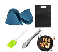 LINGJIONG Plancha de inducción, placa rectangular antiadherente, conducción uniforme del calor, negra, para estufa de cocina, cocina eléctrica, parrilla al aire libre