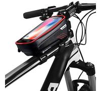 LINGKY Bolsa Bicicleta, Bolsa Móvil Bicicleta, Bolsa Protectora Cuadro Bicicleta De Móviles De hasta 6.0inch. Soporte Bolsa Bici Impermeable con Pantalla Táctil para Móviles (Rojo)