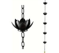 LINGMING Lotus - Cadena de bajante de agua de lluvia, alternativa de bajante, copa divisora, decoración al aire libre
