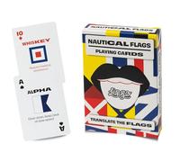 Lingo Cartas de juego de banderas náuticas | Tarjetas de viaje | Aprende vocabulario de banderas náuticas en tiempo marino de una manera divertida y fácil | 52 traducciones esenciales
