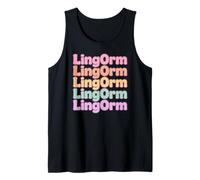 LingOrm Rainbow Letter Stacked Design Thai GL Pareja Fan Art Camiseta sin Mangas