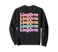 LingOrm Rainbow Letter Stacked Design Thai GL Pareja Fan Art Sudadera