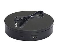 LINGOSHUN Plataforma Rotatoria Eléctrica de 360° para Fotografía Video Shooting Props Joya Giratoria Pantalla,Base Giratoria Eléctrica/Negro / 20cm Load 25KG