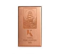 Lingote de cobre Kinesis 1 kilogramo 1 kg 1000 gramos de cobre barra pulido