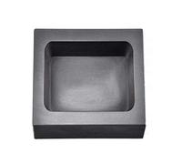 Lingote de fundición de grafito refinado de alta pureza for oro, plata y cobre. Crisol cuadrado de fundición. Capacidad: 2500 g - 1000 g.(Gold1000gSilver540g)